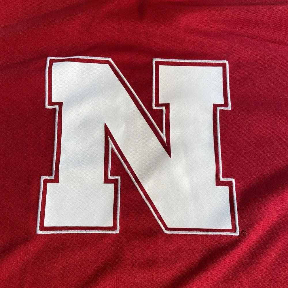 Nebraska Cornhuskers Adidas Climalite Long Sleeve Shirt‎ 2XL Embroidered